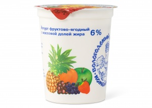 Йогурт фруктово-ягодный 6% в ассортименте