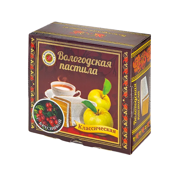 Пастила с сахаром классическая c брусникой 150 г
