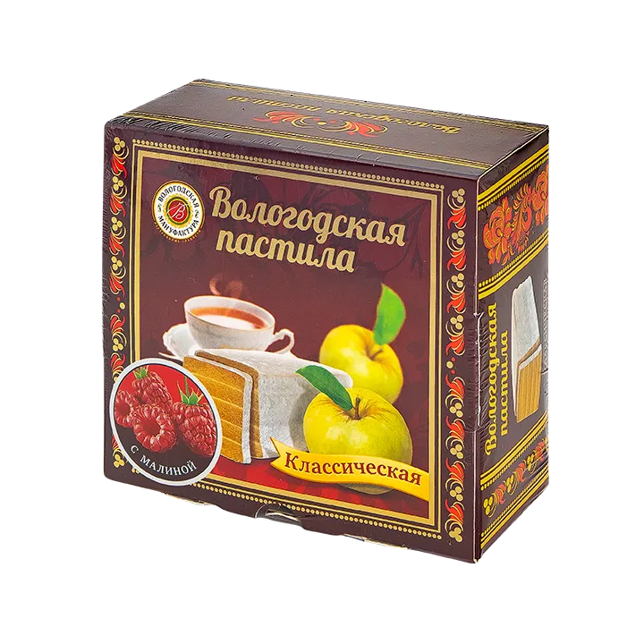 Пастила с сахаром классическая c малиной 150 г