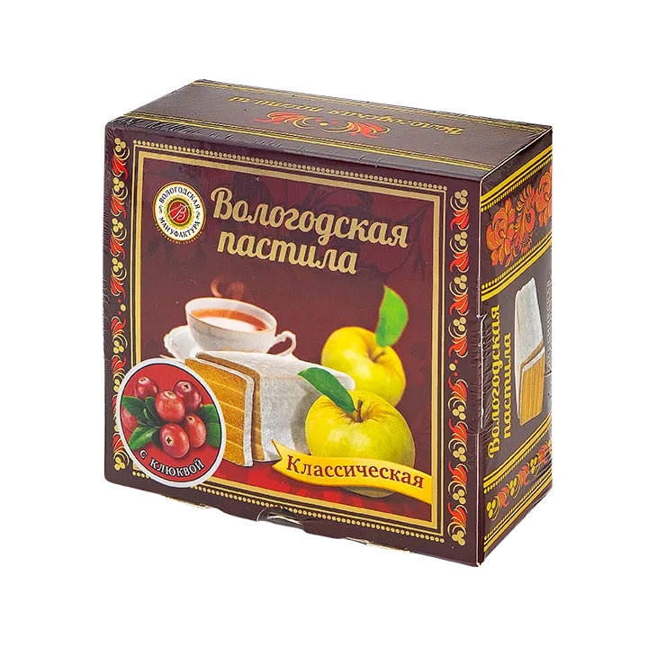 Пастила с сахаром классическая с клюквой 150 г