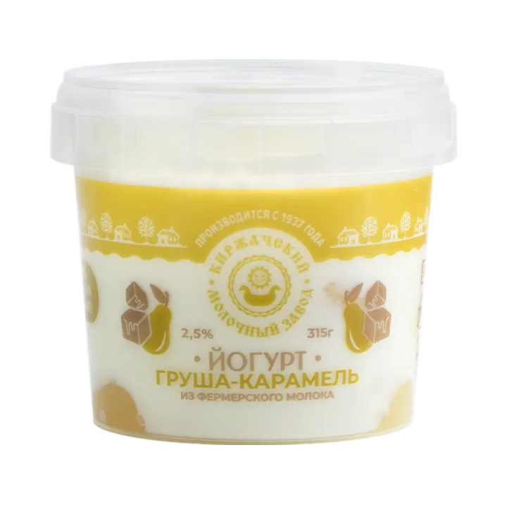 Йогурт Груша-Карамель Двухслойный 2,5% 315 г