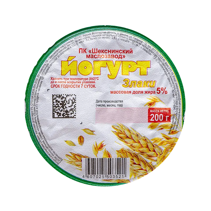 йогурт кисломолочный злаки