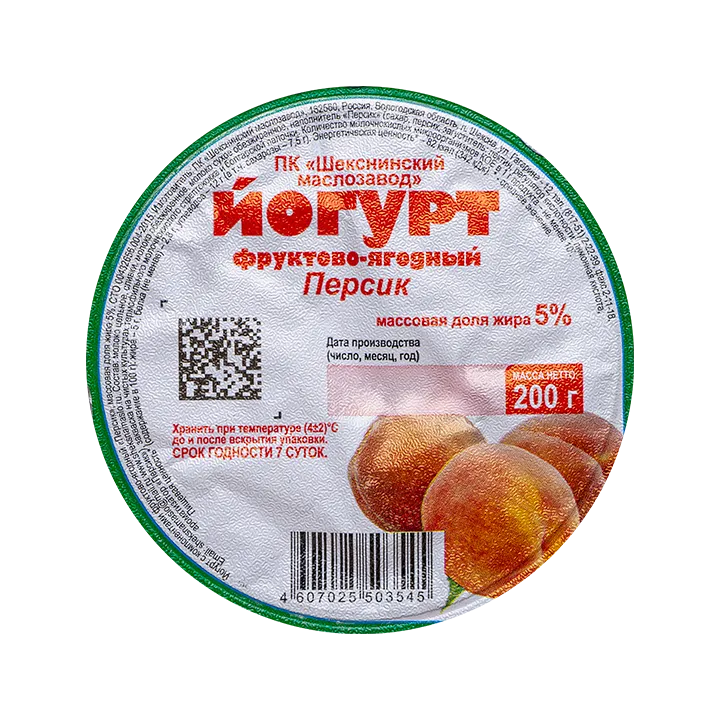 йогурт кисломолочный персик