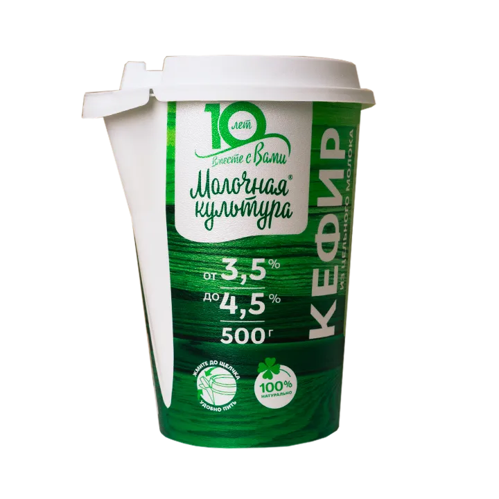 Кефир 3,5-4,5% в стакане 0,5 л