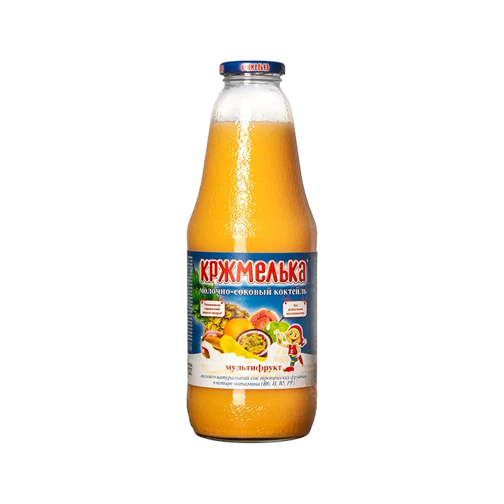 Коктейль молочно-соковый Мультифрукт 1 л (стекло)
