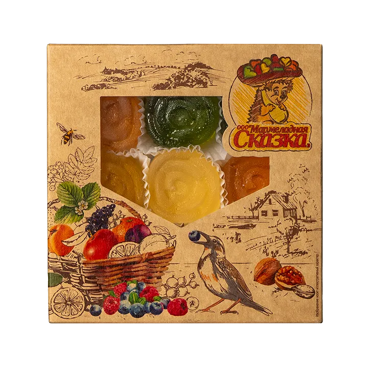 Мармелад Ассорти (фруктовые вкусы) розочки 300 г | Мармеладная сказка