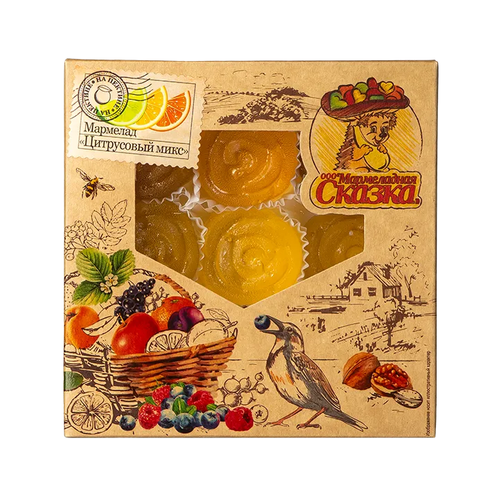 Мармелад цитрусовый Микс Розочки 300 г | Мармеладная сказка