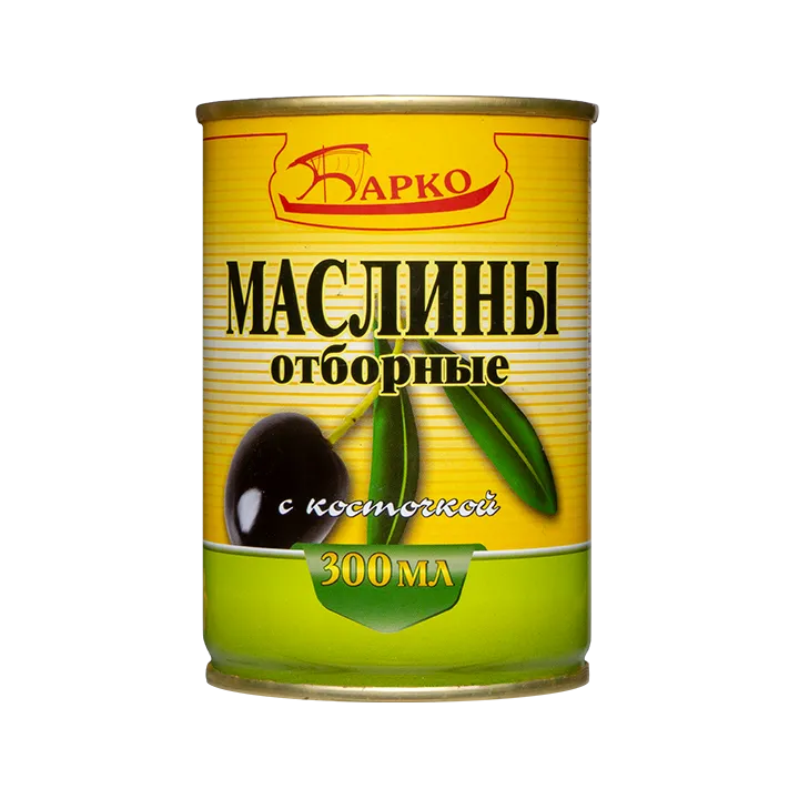 Маслины с косточкой 280 г (ж/б)