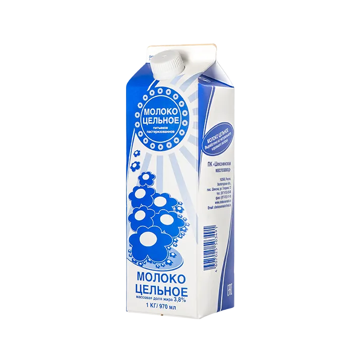 Молоко Цельное 3,8% 1 кг