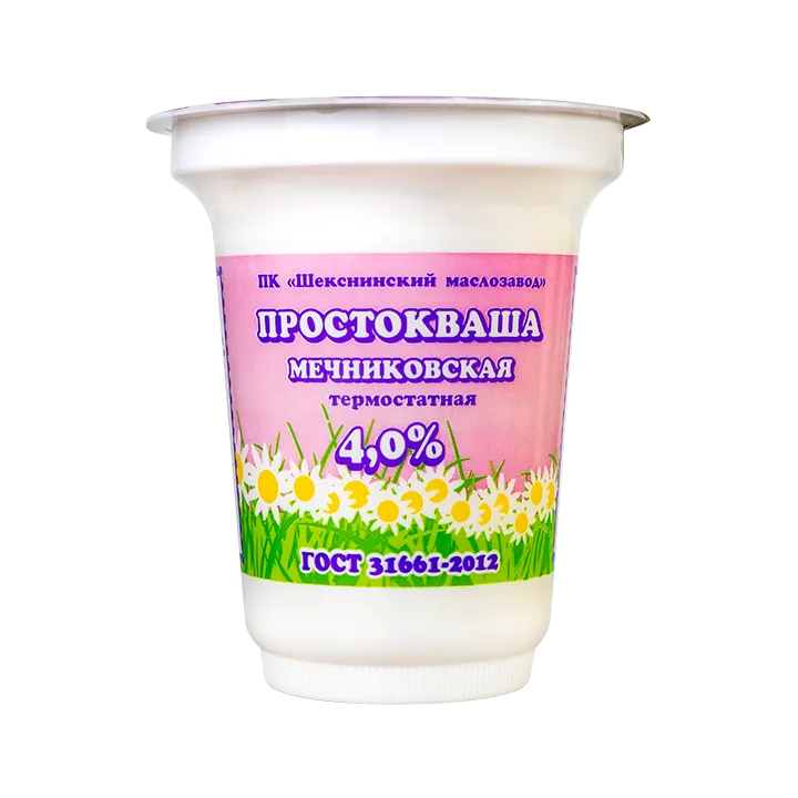 Простокваша мечниковская термостатная 4% в стакане 300 г