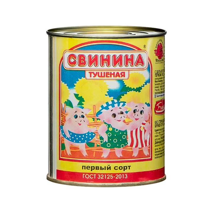 Свинина тушеная 338 г (ж/б) ГОСТ 32125-2013 «Беларусь Береза»