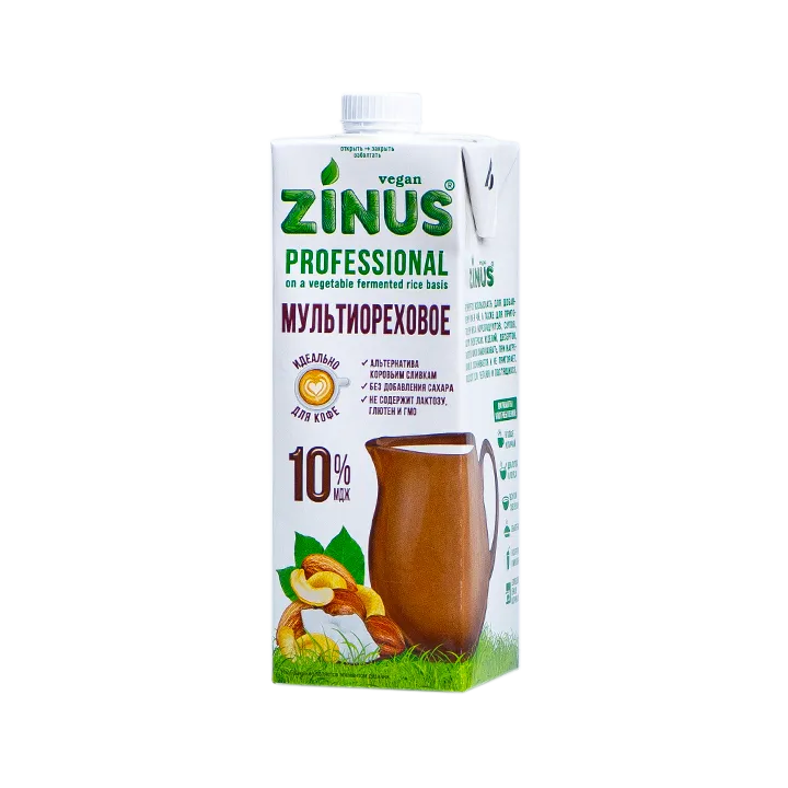 Сливки Ореховые «Zinus» 10% 1 л