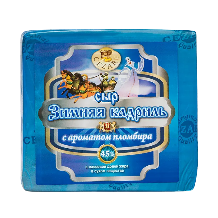 Сыр Зимняя кадриль со вкусом пломбира 45% вес 2 кг