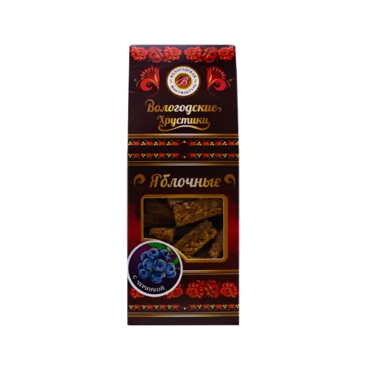 яблочные хрустики с черникой