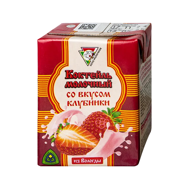 Коктейль молочный ультрапаст Клубника 2,5% 200 г