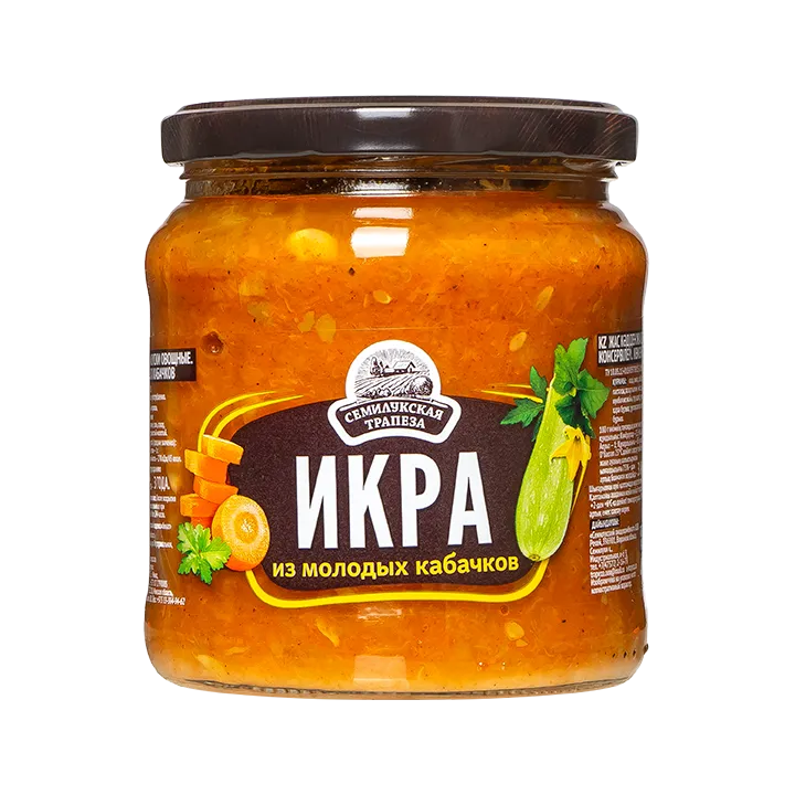 Икра из Молодых Кабачков 460 г/8 (3 года) ст/банка Семилукская трапеза