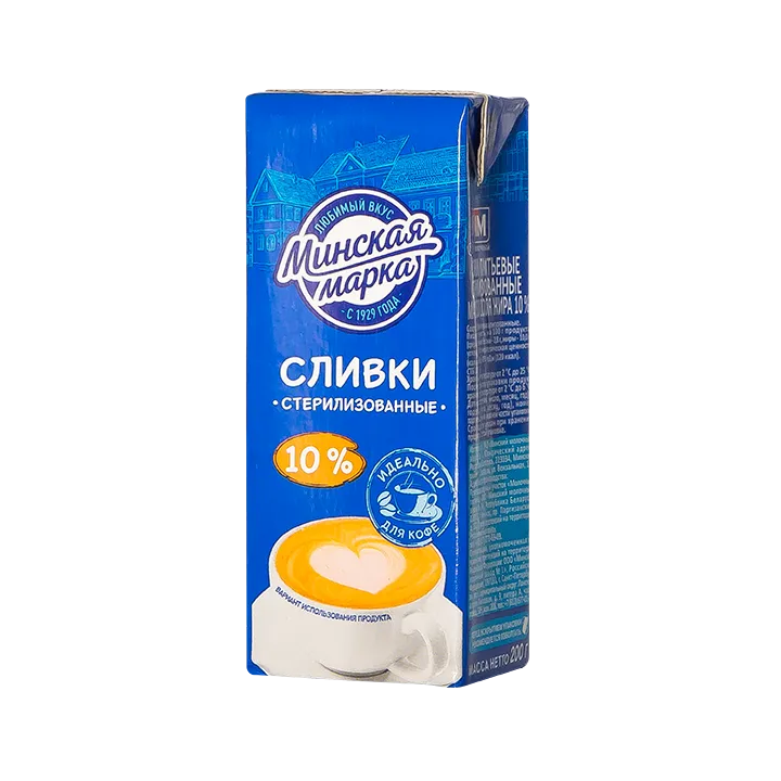 Сливки 10% Минская марка 200 г