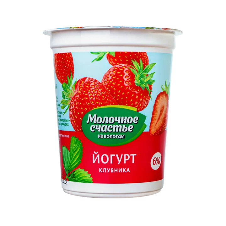 Йогурт 6% 0,2 л/ Клубника п/стакан