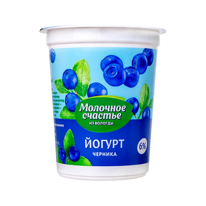 Йогурт 6% 0,2 л Черника п/стакан