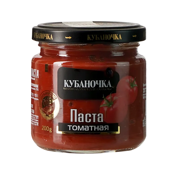 Томатная паста Кубаночка 200 г стекло