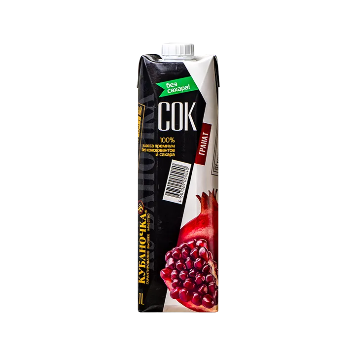 Сок тетра-пак Гранатовый без сахара 1 л/12 | Кубаночка