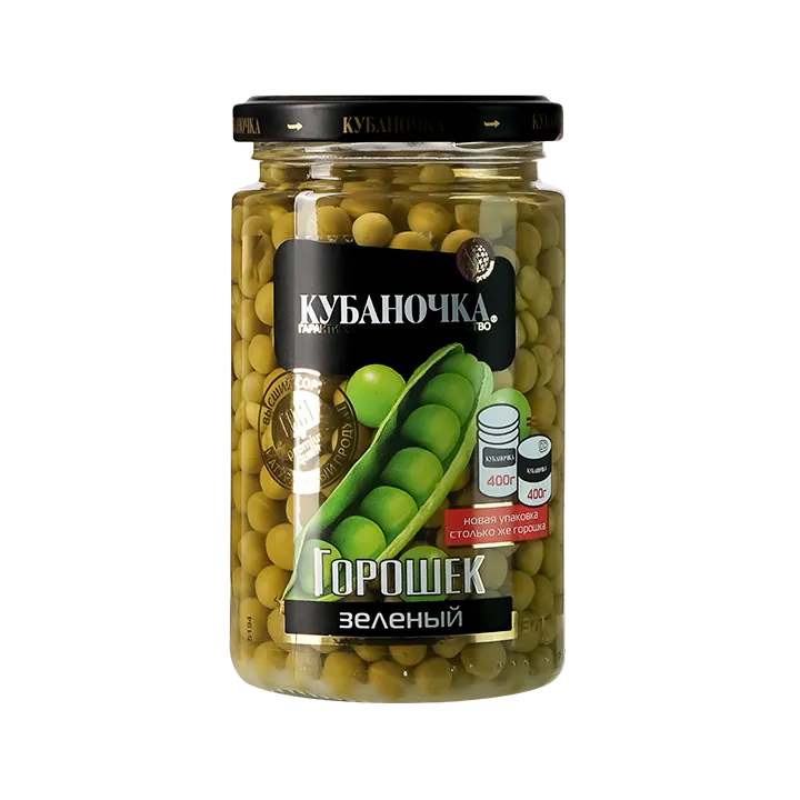 Горошек Зеленый в/с 370 г (стекло)