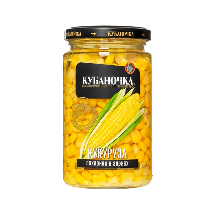 Кукуруза сахарная в зернах 360 г (стекло)