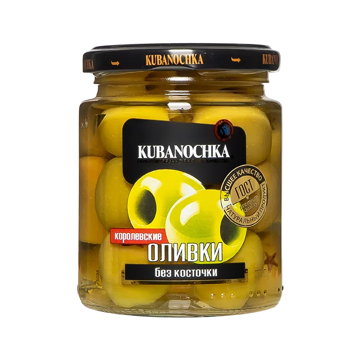 Оливки Королевские б/к 260 г (стекло)