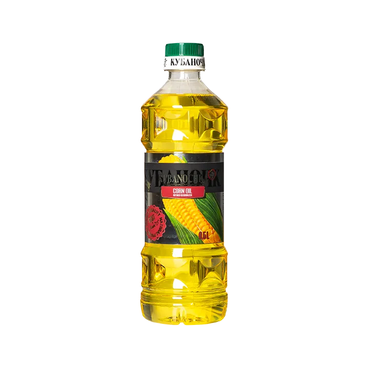 Масло Кукурузное Кубаночка рафинированное 0,5 л бутылка