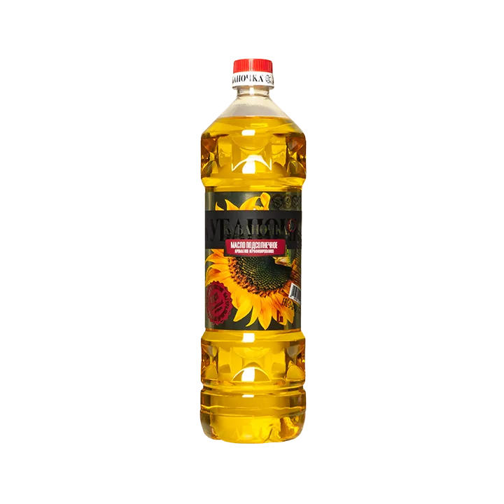 Масло подсолнечное Кубаночка нерафинированное 1 л бутылка