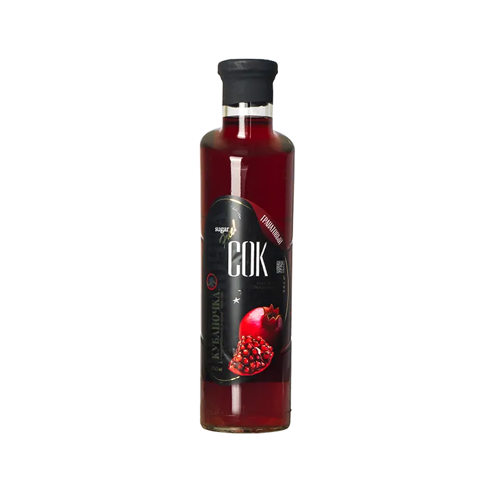 Сок гранатовый без сахара в стекляной бутылке 0,75 л