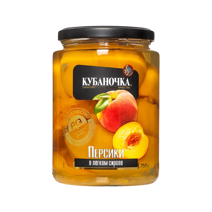 Персики в легком сиропе 750 г