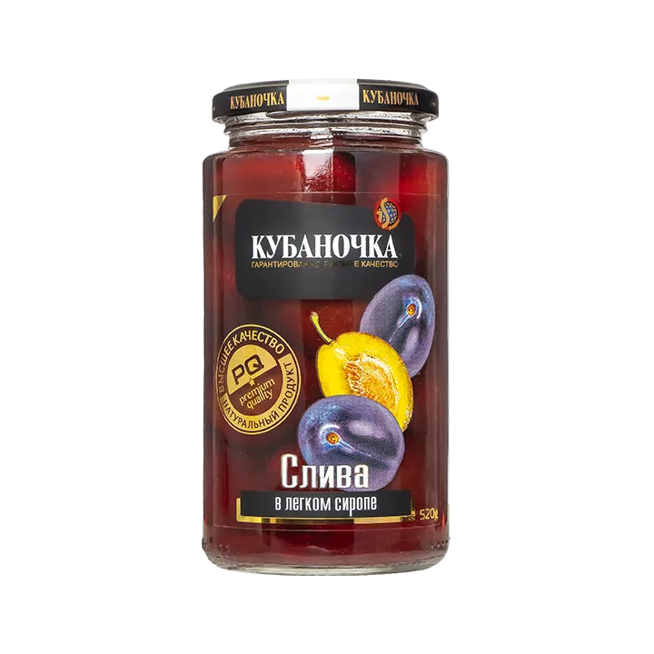 Слива в легком сиропе 520 г