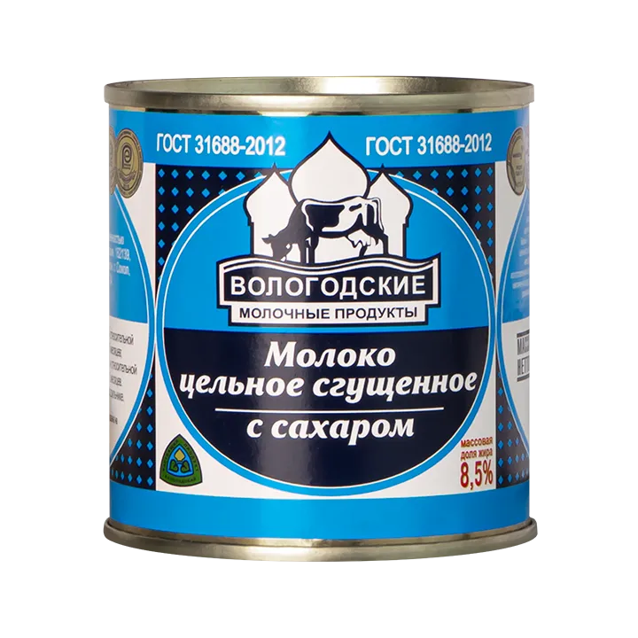 Молоко цельное сгущеное с сахаром 8,5% 270 г