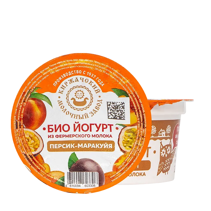 Биойогурт Персик-Маракуйя 2% 120 г