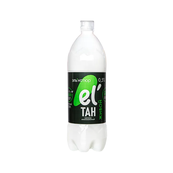 Тан Эльнатюр Живой 0,5% 1 л, газированный, в ПЭТ-бутылке
