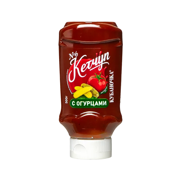Кетчуп с огурцами 500 г, в ПЭТ-бутылке | Кубаночка
