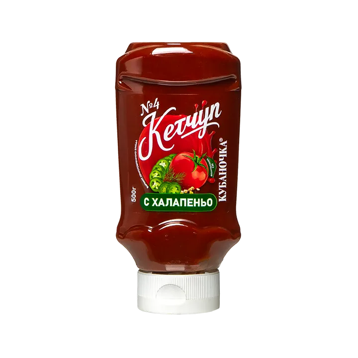 Кетчуп с халапеньо 500 г, в ПЭТ-бутылке