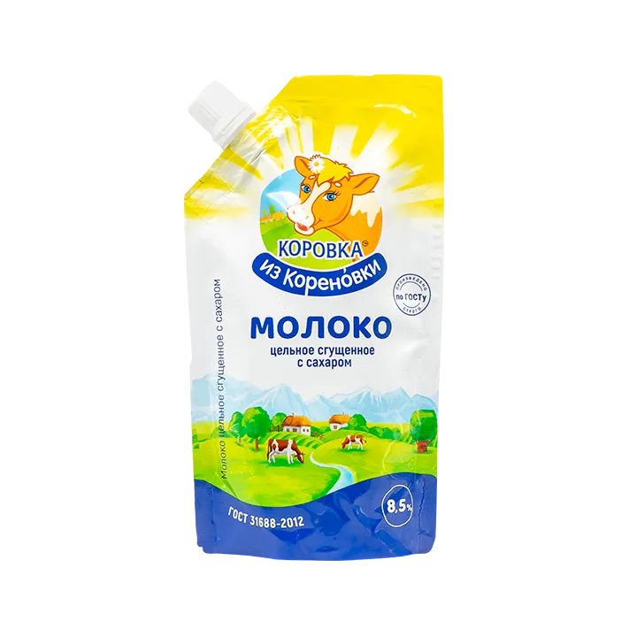 Молоко цельное сгущенное с сахаром 8,5% 270 г дой-пак