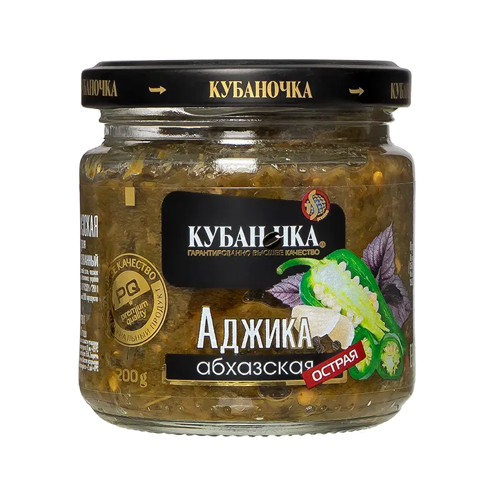 Аджика абхазская зеленая острая 200 г стекло