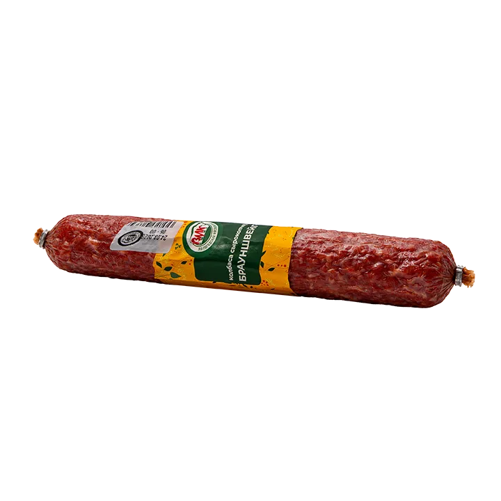 Колбаса сырокопченая Брауншвейгская 200 г, батончик