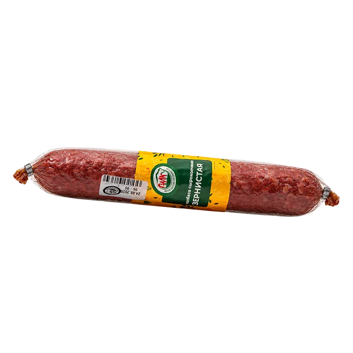 Колбаса сырокопченая Зернистая 200 г, батончик