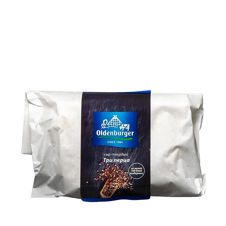 Сыр Oldenburger твердый Три перца 40%, кусок 200 г