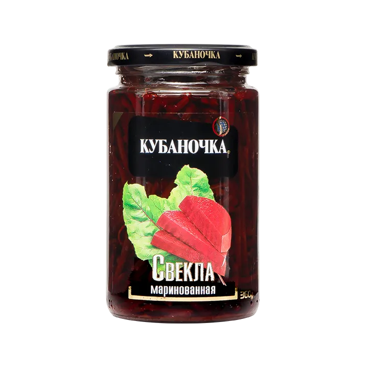 Свекла маринованная нарезанная, 360 г в стекле