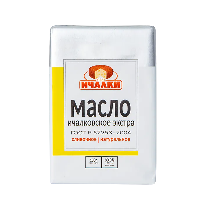 Масло Ичаловское экстра 80%, 180 г в шоу-боксе