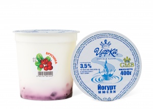 Йогурт (брусника) 3,5% п/с стакан 0,4 кг