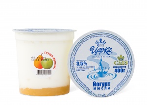 Йогурт (груша-яблоко) 3,5% п/с стакан 0,4 кг