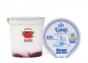 Йогурт (малина) 3,5% п/с стакан 0,4кг