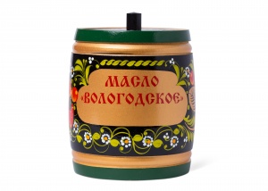 Масло Вологодское бочонок с росписью 800 г